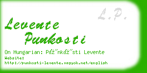 levente punkosti business card